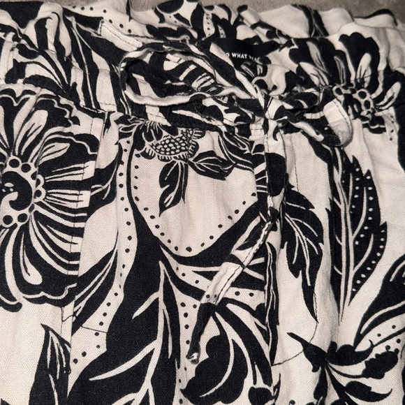 Who what wear shorts linen rayon blend medium paperbag waist drawstring pockets - Picture 2 of 3